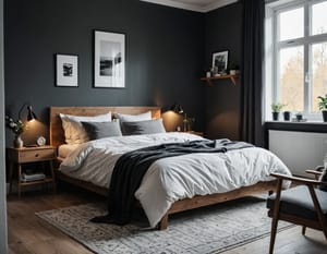 Декор в спальне в скандинавском стиле